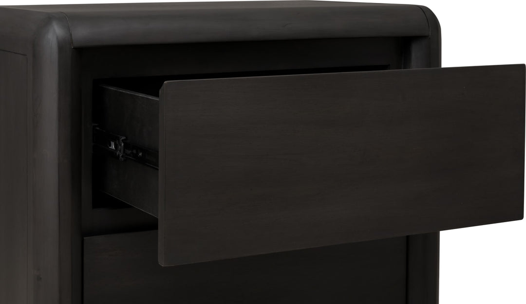 Xolani Two Drawer Acacia Wood Nightstand in Jaguar – view 4