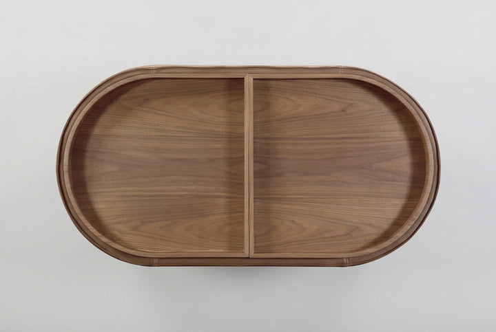 Yeal Leather Upholstered Storage Coffee Table with Wooden Tray Top and Casters view 7
