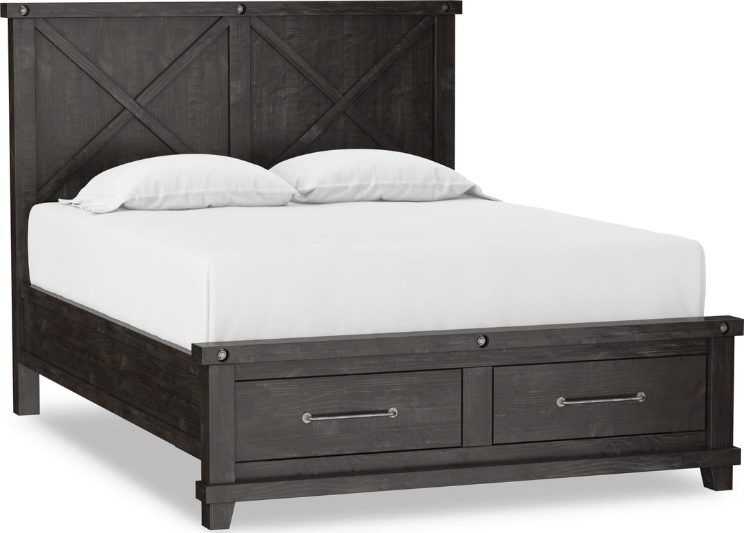 Yosemite California King-size Solid Wood Footboard Storage Bed in Cafe – view 5