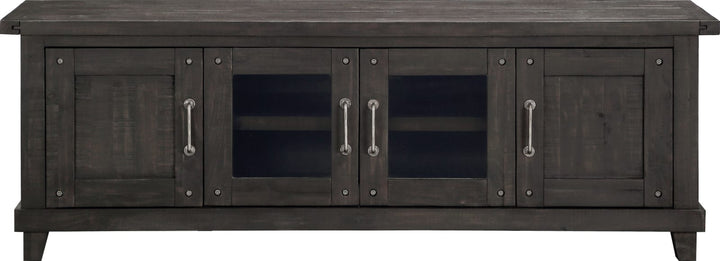 Yosemite Solid Wood Four Door Media Console in Cafe – view 4