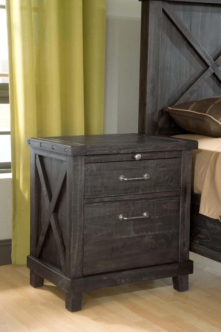 Yosemite Solid Wood Nightstand in Cafe – view 2