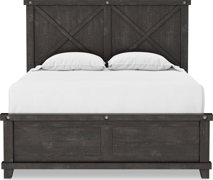 Yosemite Queen-size Solid Wood Panel Bed in Cafe – view 11