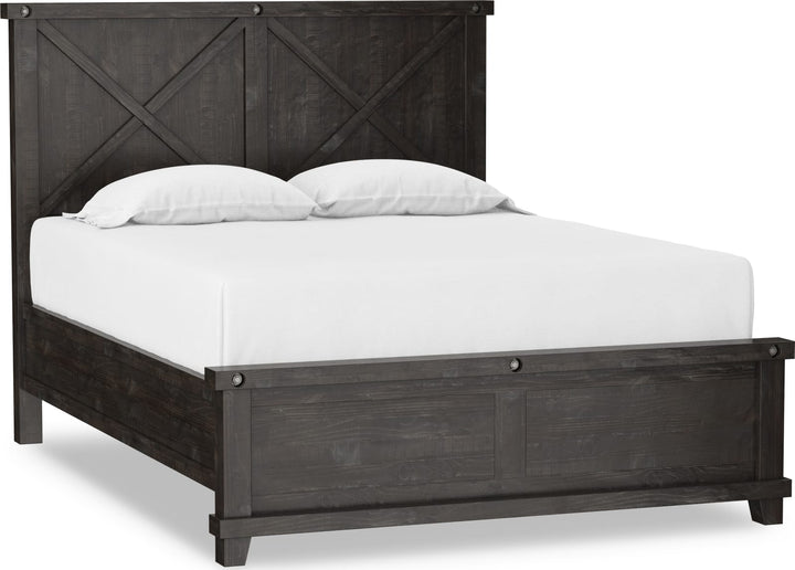 Yosemite King-size Solid Wood Panel Bed in Cafe – view 12