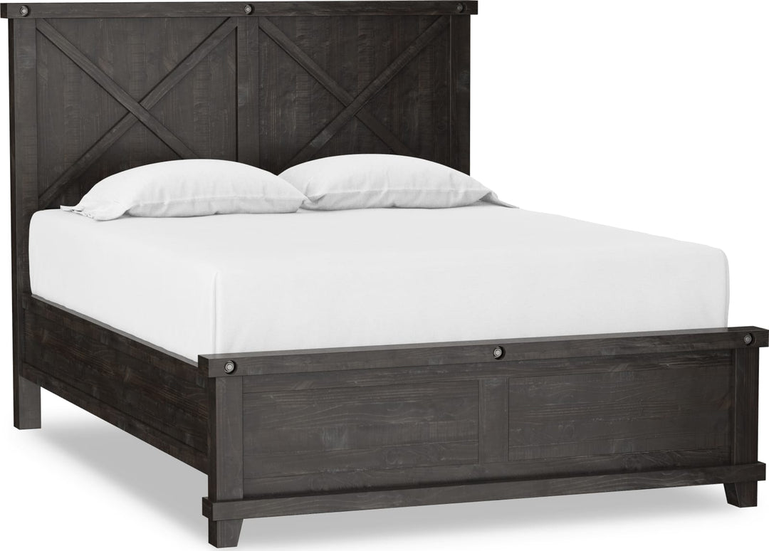 Yosemite King-size Solid Wood Panel Bed in Cafe – view 12