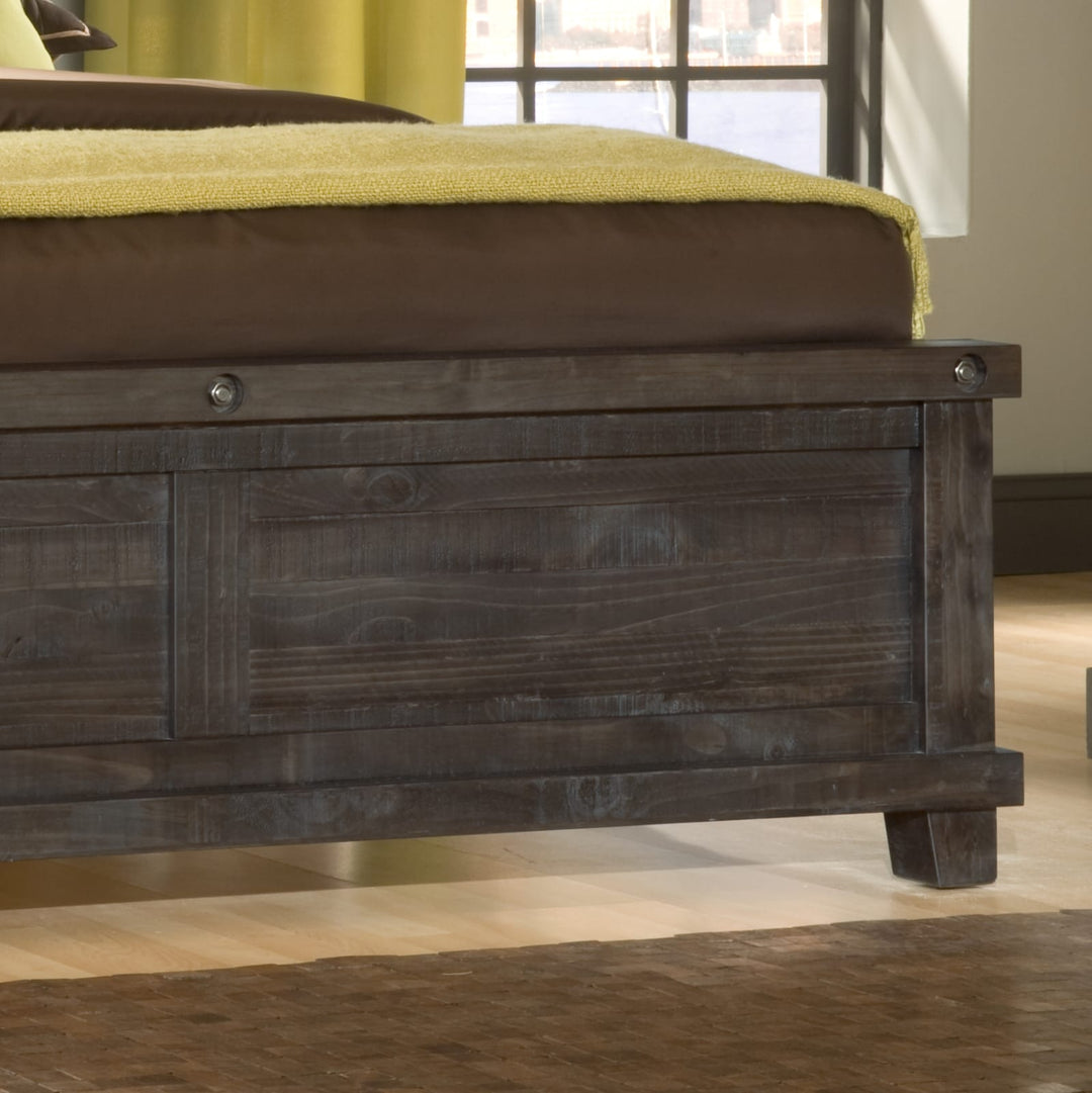 Yosemite King-size Solid Wood Panel Bed in Cafe – view 3