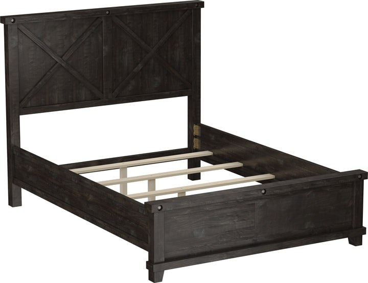 Yosemite King-size Solid Wood Panel Bed in Cafe – view 4