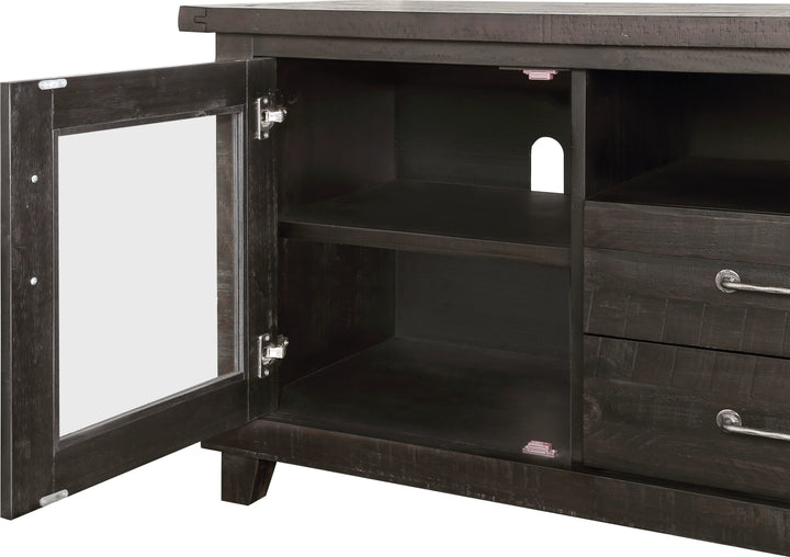Yosemite Solid Wood Two Drawer Media Console in Cafe – view 5