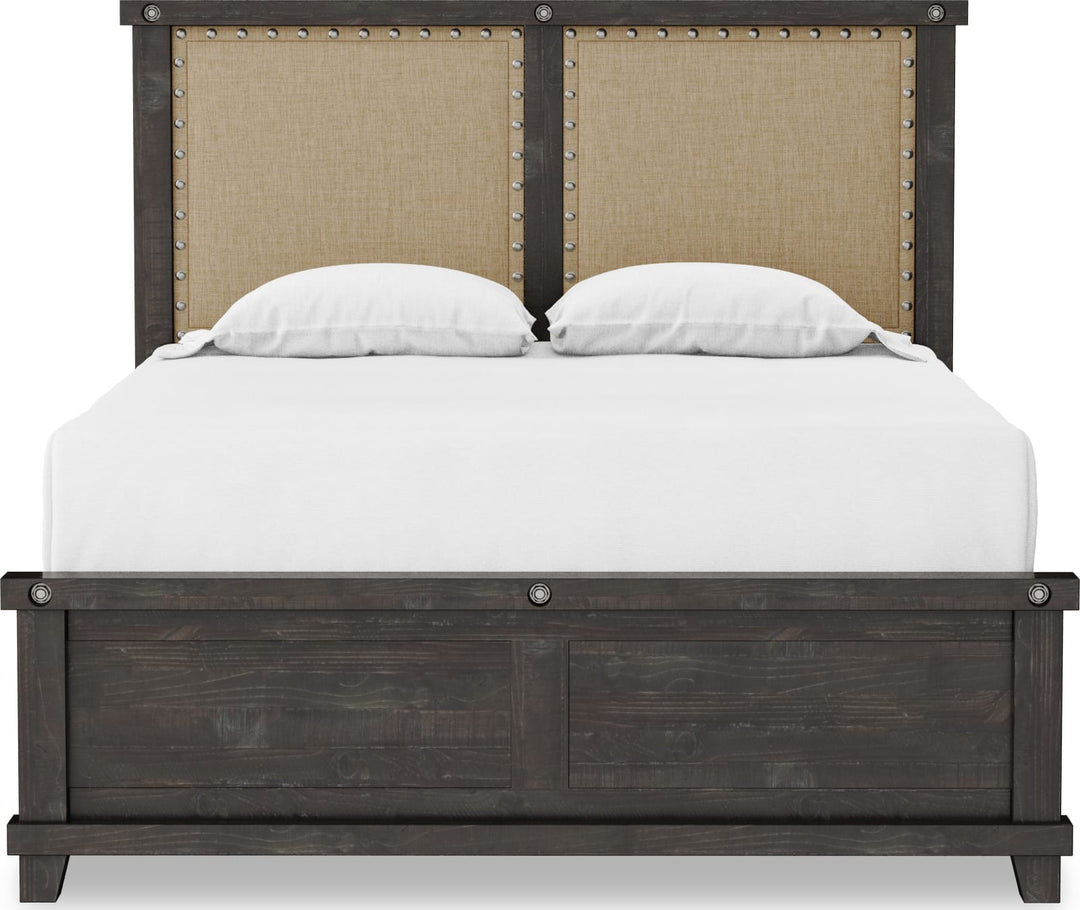 Yosemite Full-size Upholstered Panel Bed in Cafe – view 3