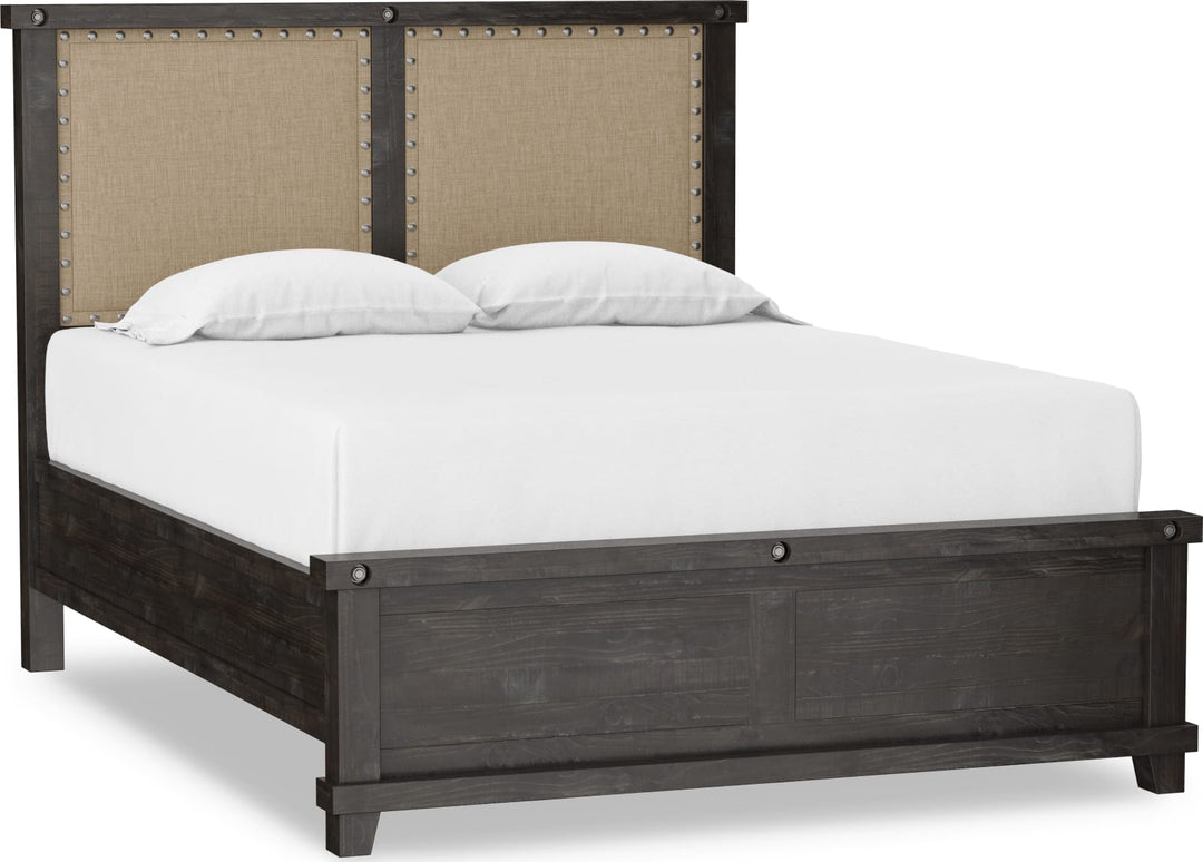 Yosemite King-size Upholstered Panel Bed in Cafe – view 4