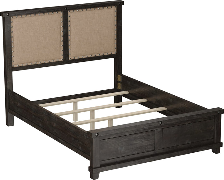 Yosemite California King-size Upholstered Panel Bed in Cafe – view 5
