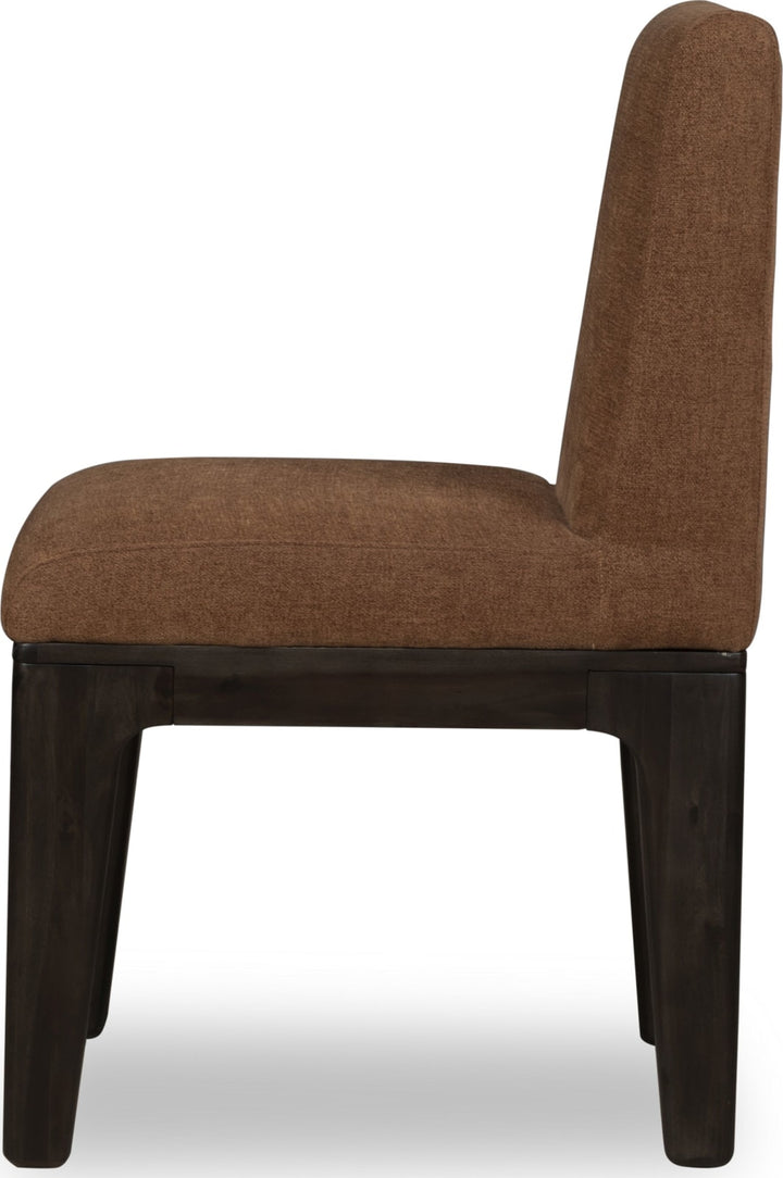 Zamba Chenille Upholstered Acacia Wood Dining Chair in Pineapple and Jaguar – view 4