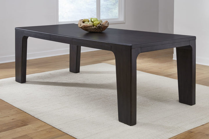 Zamba Extendable Acacia Wood Dining Table in Jaguar