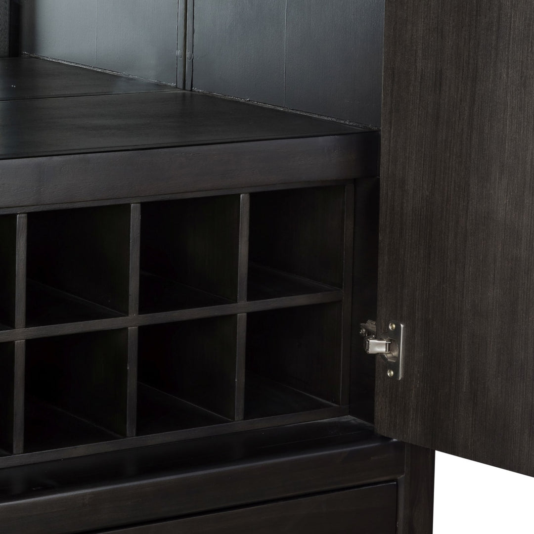 Zamba Four Door One Drawer Acacia Bar Cabinet in Jaguar – view 11