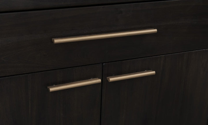 Zamba Four Door One Drawer Acacia Bar Cabinet in Jaguar – view 9