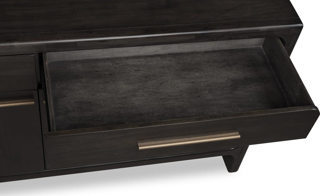 Zamba Four Door Two Drawer Acacia Wood Sideboard in Jaguar – view 5