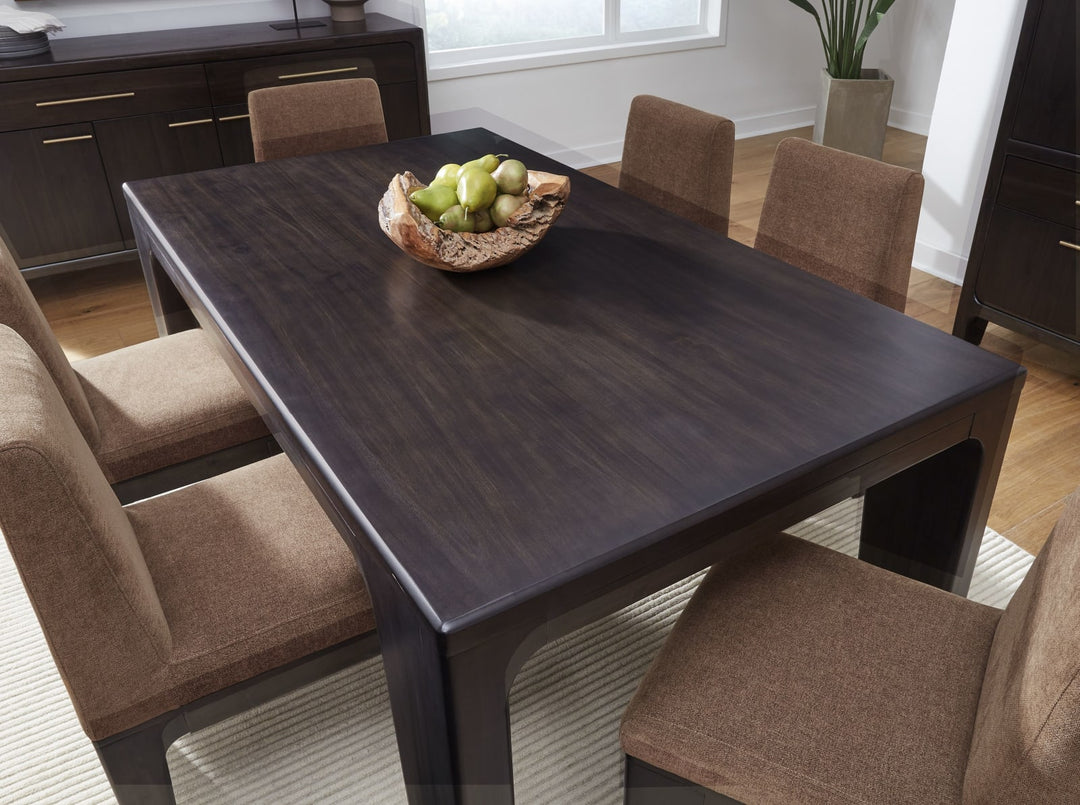 Zamba Rectangular Acacia Wood Dining Table in Jaguar – view 2
