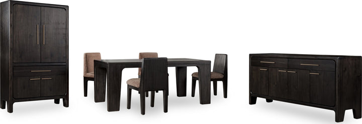 Zamba Rectangular Acacia Wood Dining Table in Jaguar – view 9