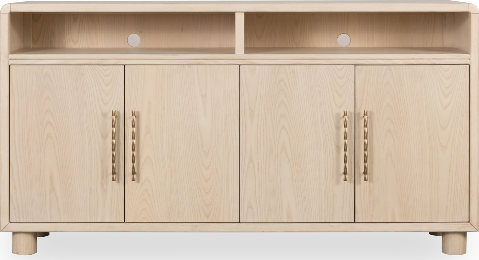 Zinnia Four Door Two Shelf Sideboard in White Sand – view 2