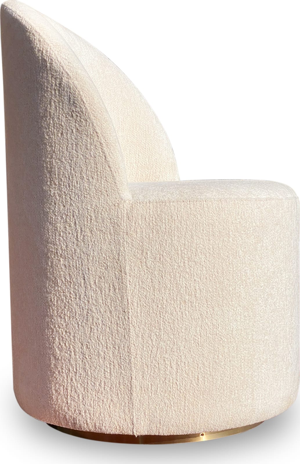 Zinnia Fully Upholstered Swivel Chair in Dune Chenille – view 5