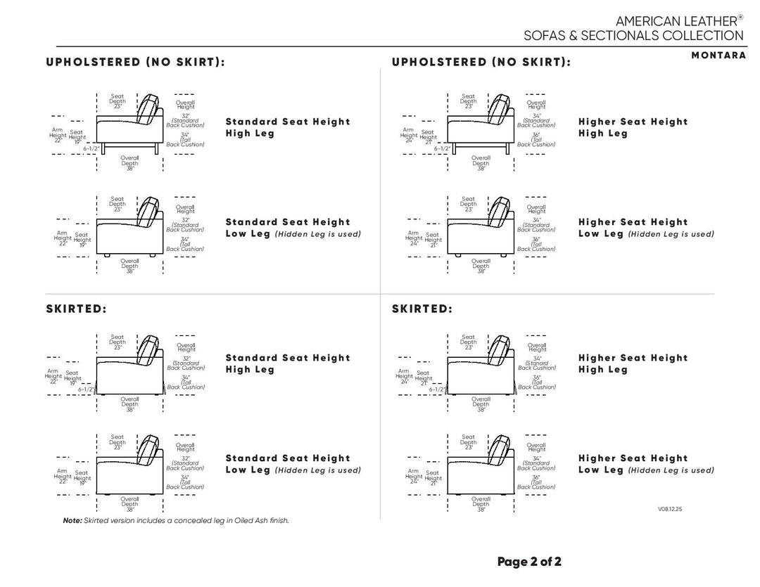 Montara Three Seat Sofa by American Leather