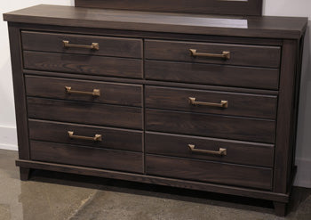 Vonitta Bay Dresser and Mirror - Dark Brown
