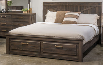 Vonitta Bay King Panel Bed - Dark Brown