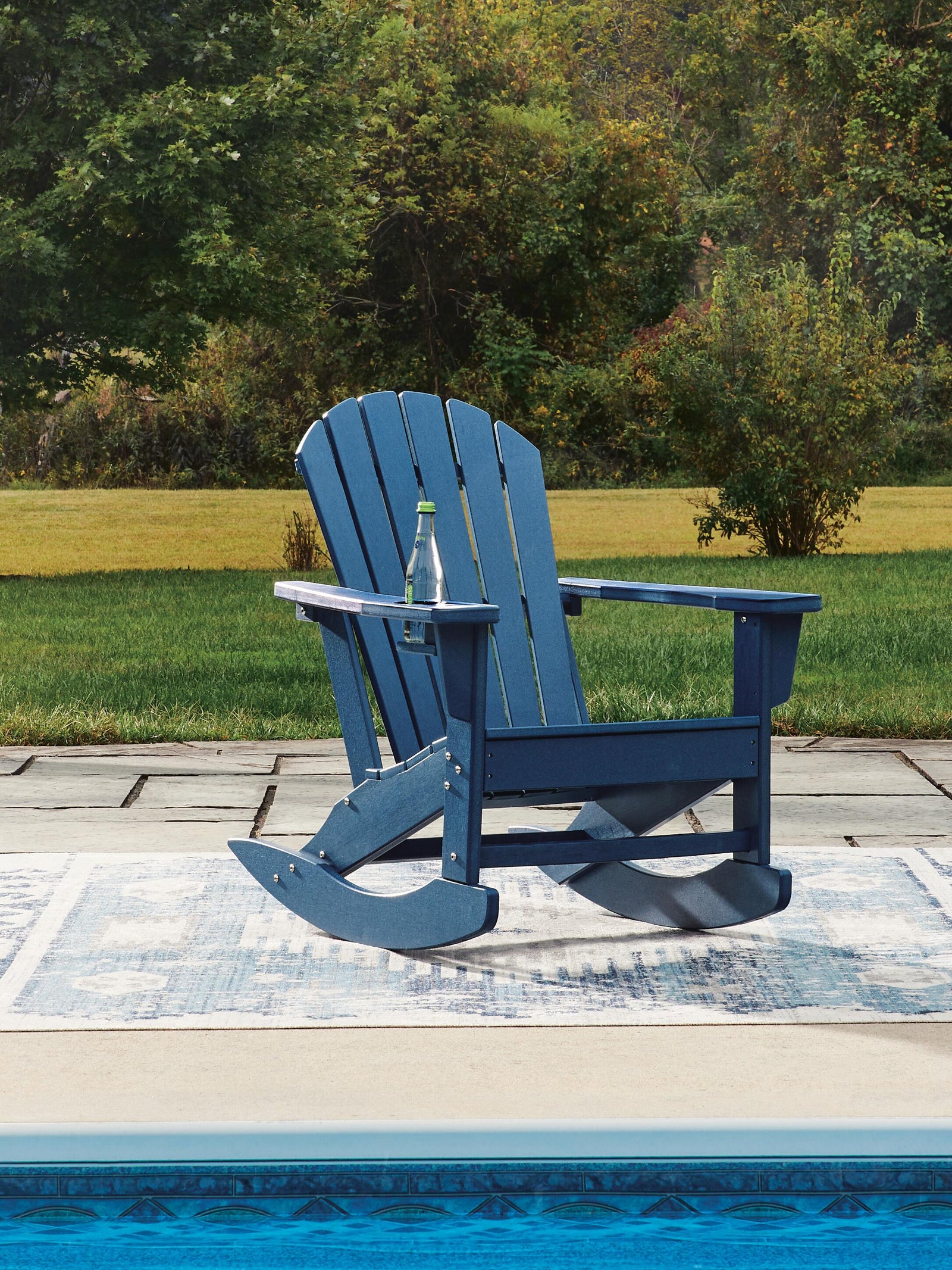 Sundown Shores Outdoor Rocking Chair - Blue (2)