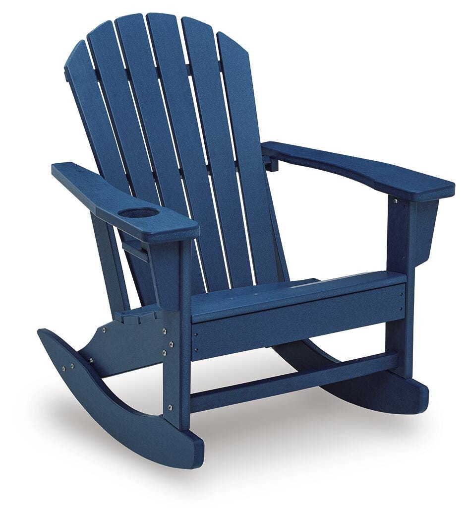 Sundown Shores Outdoor Rocking Chair - Blue (1)