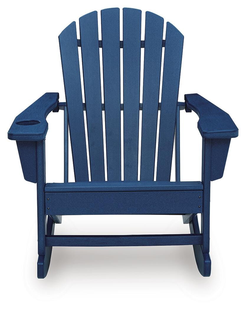 Sundown Shores Outdoor Rocking Chair - Blue (3)