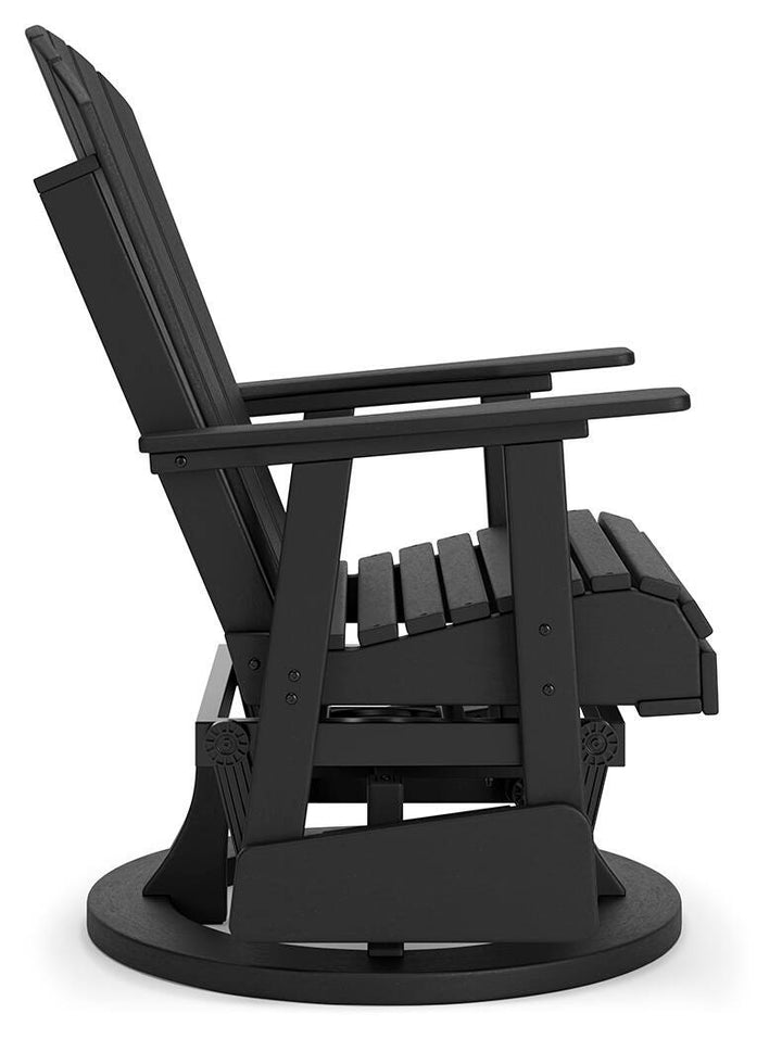 Hyland Wave Outdoor Swivel Glider Chair - Black (7)
