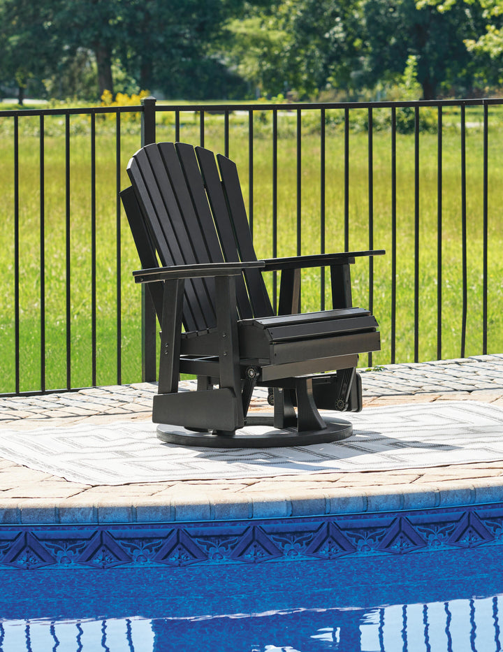 Hyland Wave Outdoor Swivel Glider Chair - Black (2)