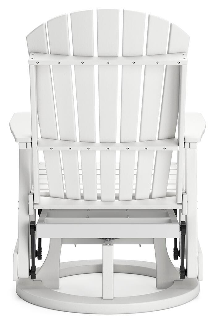 Hyland Wave Outdoor Swivel Glider Chair - White (4)