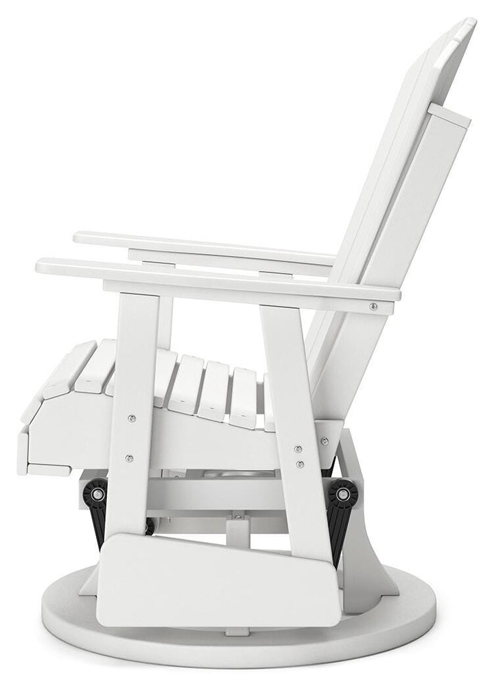 Hyland Wave Outdoor Swivel Glider Chair - White (6)