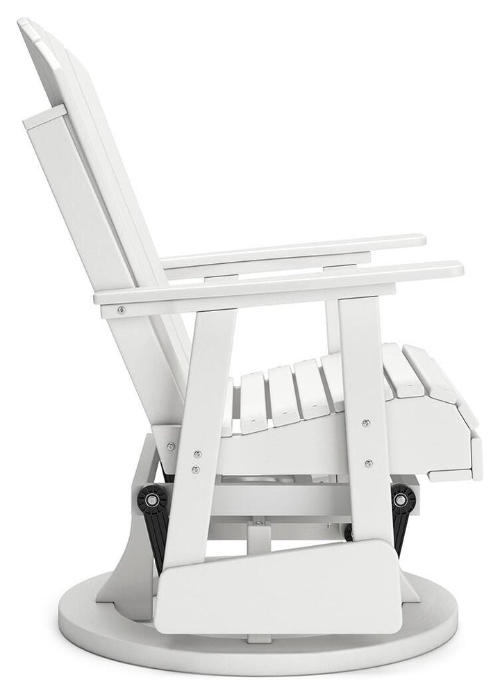 Hyland Wave Outdoor Swivel Glider Chair - White (7)