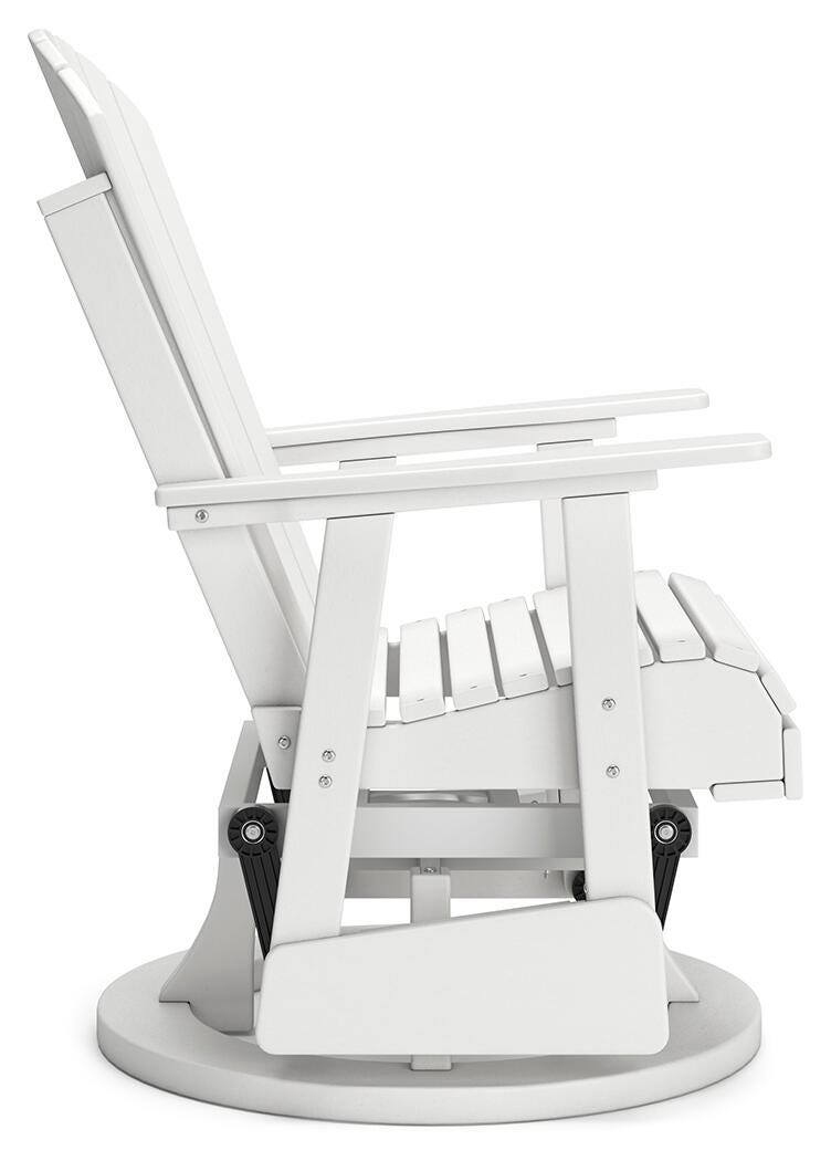 Hyland Wave Outdoor Swivel Glider Chair - White (7)
