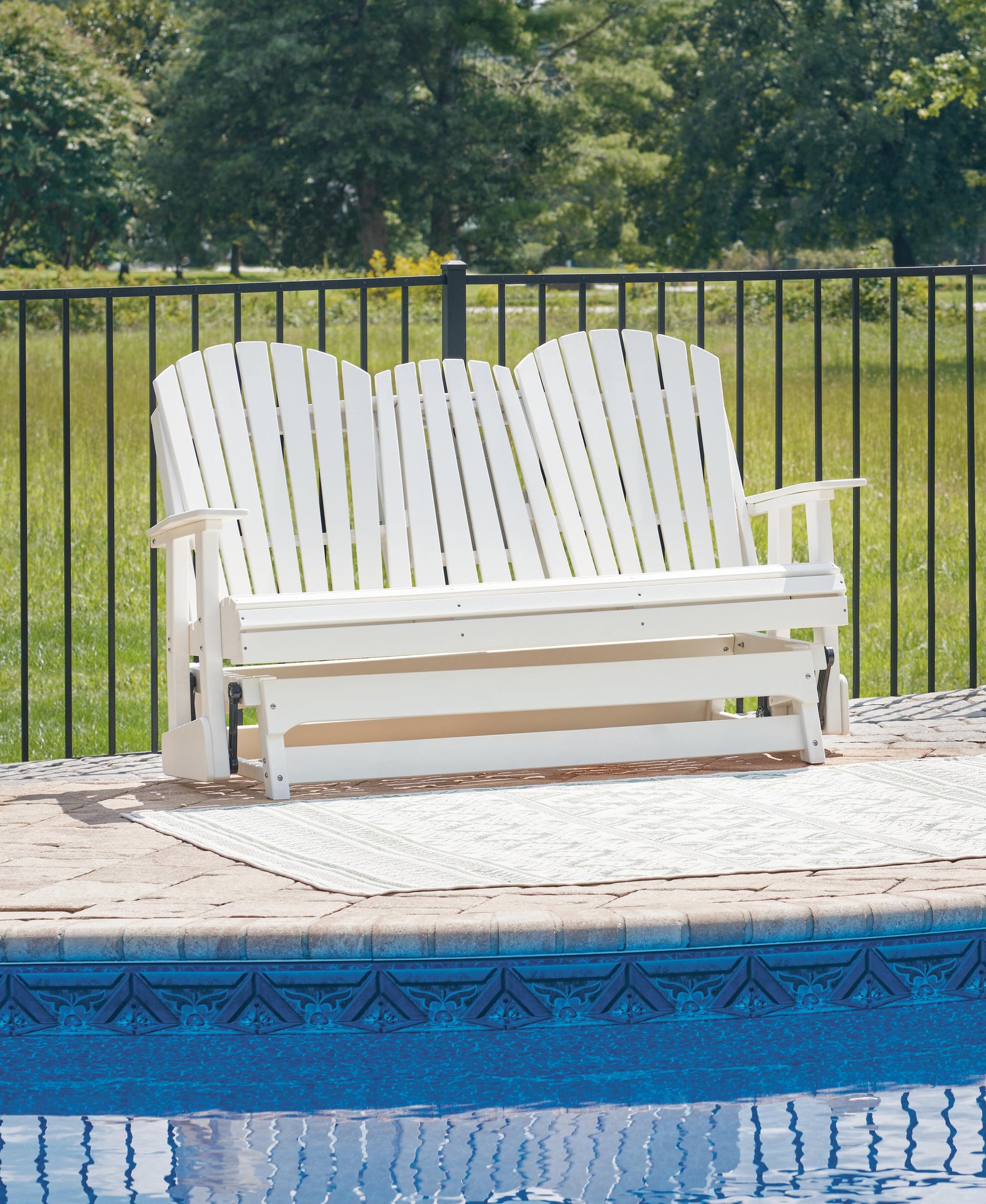 Hyland Wave Outdoor Glider Loveseat - White (2)