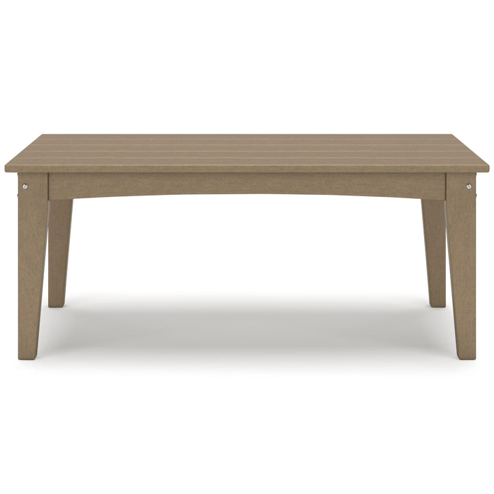 Hyland Wave Outdoor Coffee Table - Dark Brown (4)
