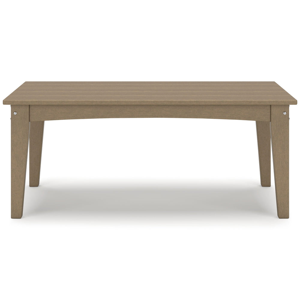 Hyland Wave Outdoor Coffee Table - Dark Brown (4)