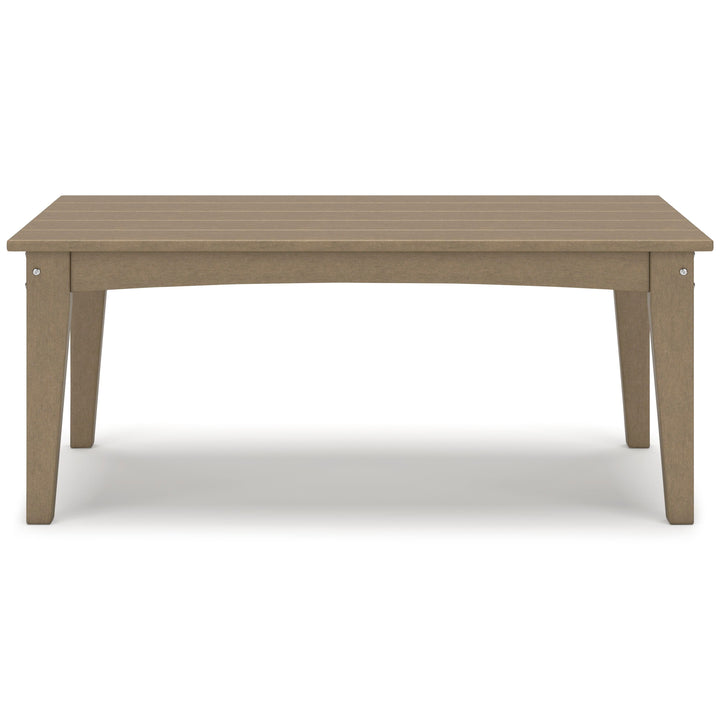 Hyland Wave Outdoor Coffee Table - Dark Brown (5)