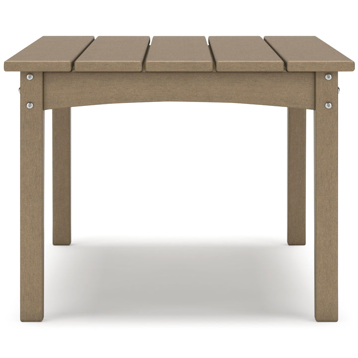 Hyland Wave Outdoor Coffee Table - Dark Brown (6)