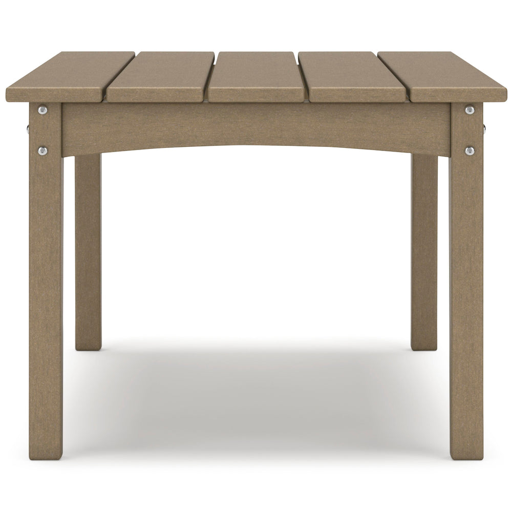 Hyland Wave Outdoor Coffee Table - Dark Brown (6)