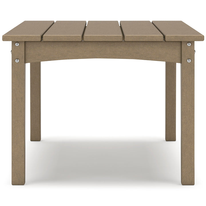 Hyland Wave Outdoor Coffee Table - Dark Brown (7)