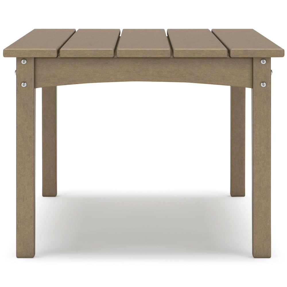 Hyland Wave Outdoor Coffee Table - Dark Brown (7)