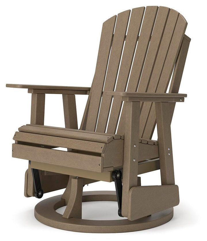 Hyland Wave Outdoor Swivel Glider Chair - Dark Brown (3)