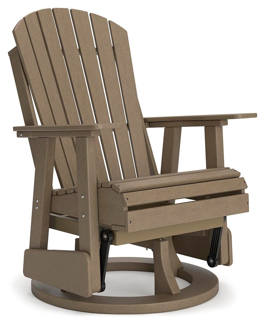 Hyland Wave Outdoor Swivel Glider Chair - Dark Brown (1)