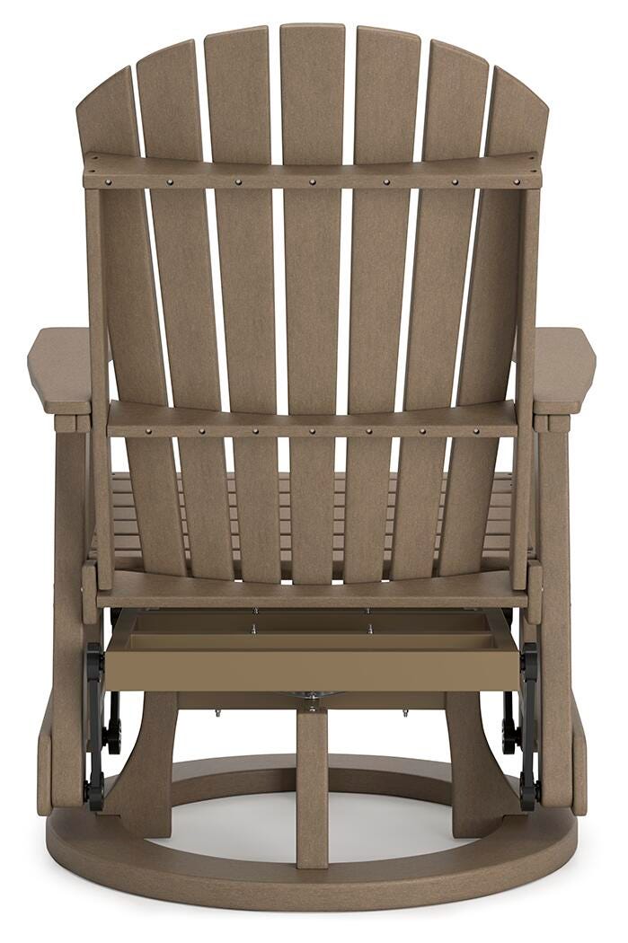 Hyland Wave Outdoor Swivel Glider Chair - Dark Brown (4)