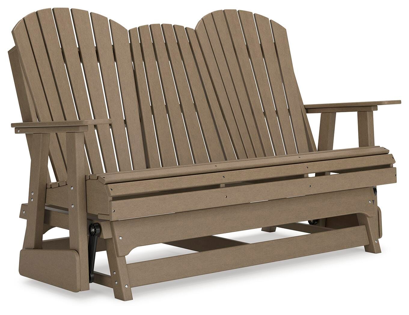 Hyland Wave Outdoor Glider Loveseat - Dark Brown (1)