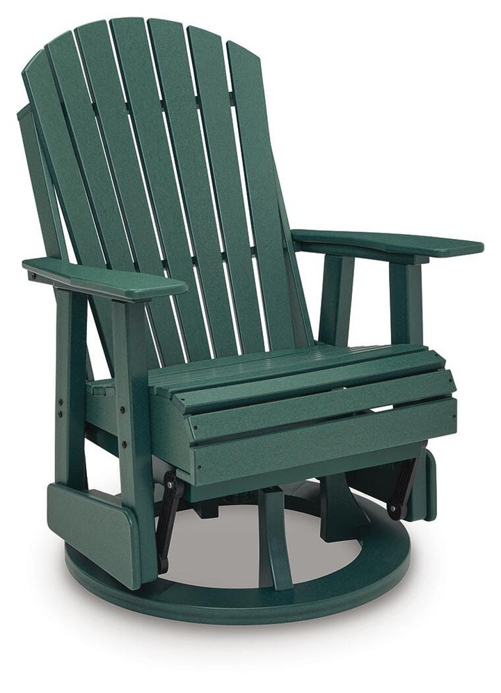 Shell Beach Outdoor Swivel Glider Chair - Green (3)