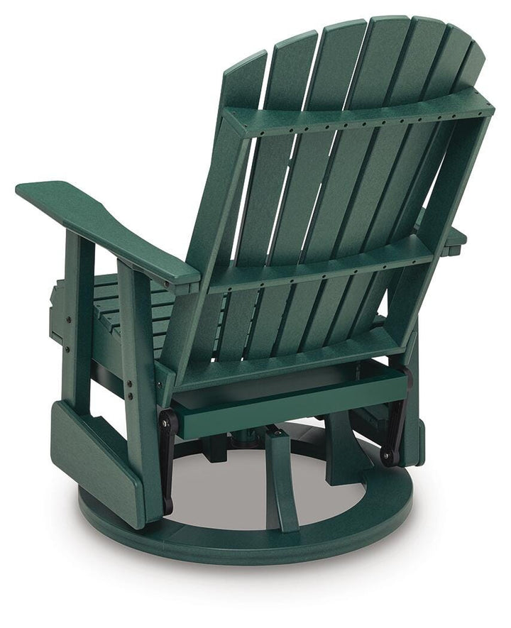 Shell Beach Outdoor Swivel Glider Chair - Green (6)