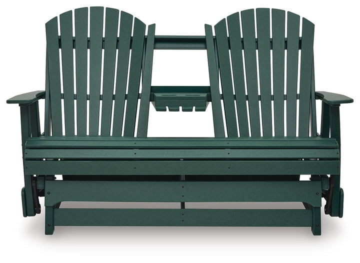 Shell Beach Outdoor Loveseat Glider - Green (4)